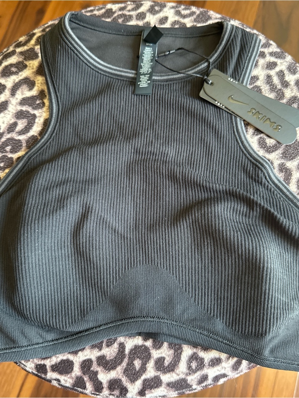 SKIMS Black Ribbed Racerback Bralette - Picture 2 of 2